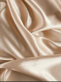 French (CHAMPAGNE)Charmeuse Silky Soft Satin Sold by the yard Fabric 60 Wide Inches Used for Decorations, Clothing,Wedding,Dresses