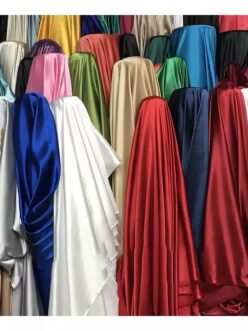 silk satin fabrics for clothing dresses lining fabric textile raw material manufacturer 100 Polyester stretch fabric satin