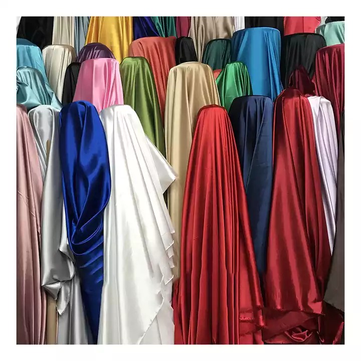 silk satin fabrics for clothing dresses lining fabric textile raw