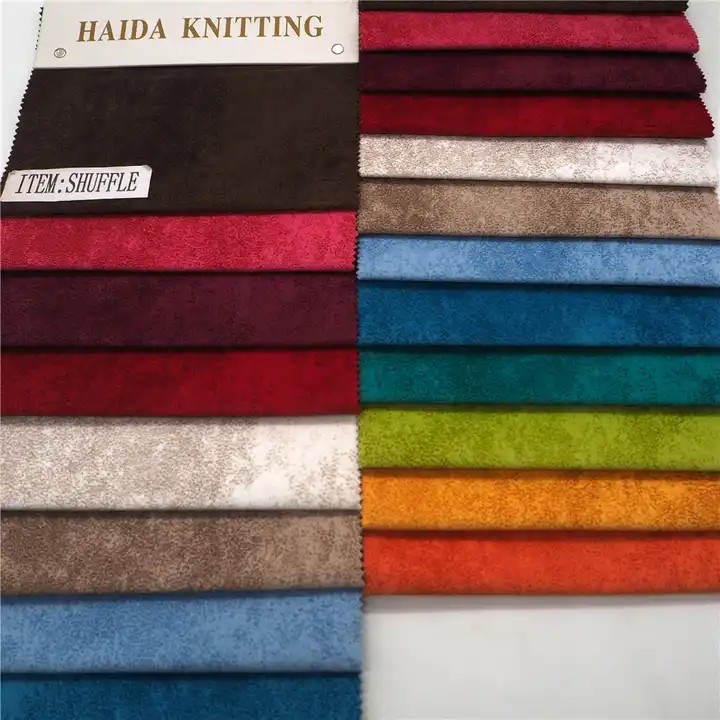 upholstery material DTY soft velboa bonded with TC velvet textile fabric printing sofa fabric
